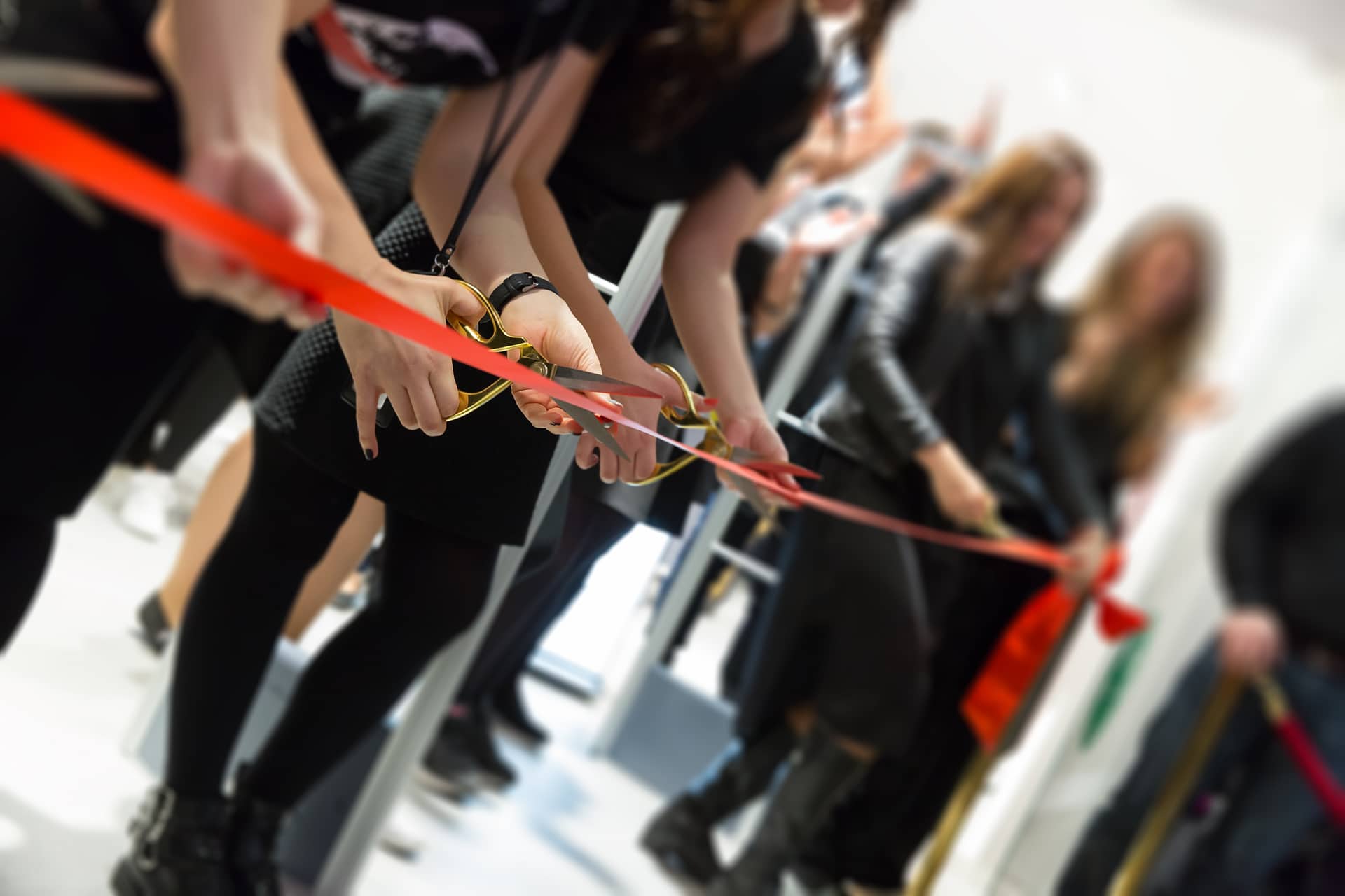 Store,Grand,Opening,-,Cutting,Red,Ribbon